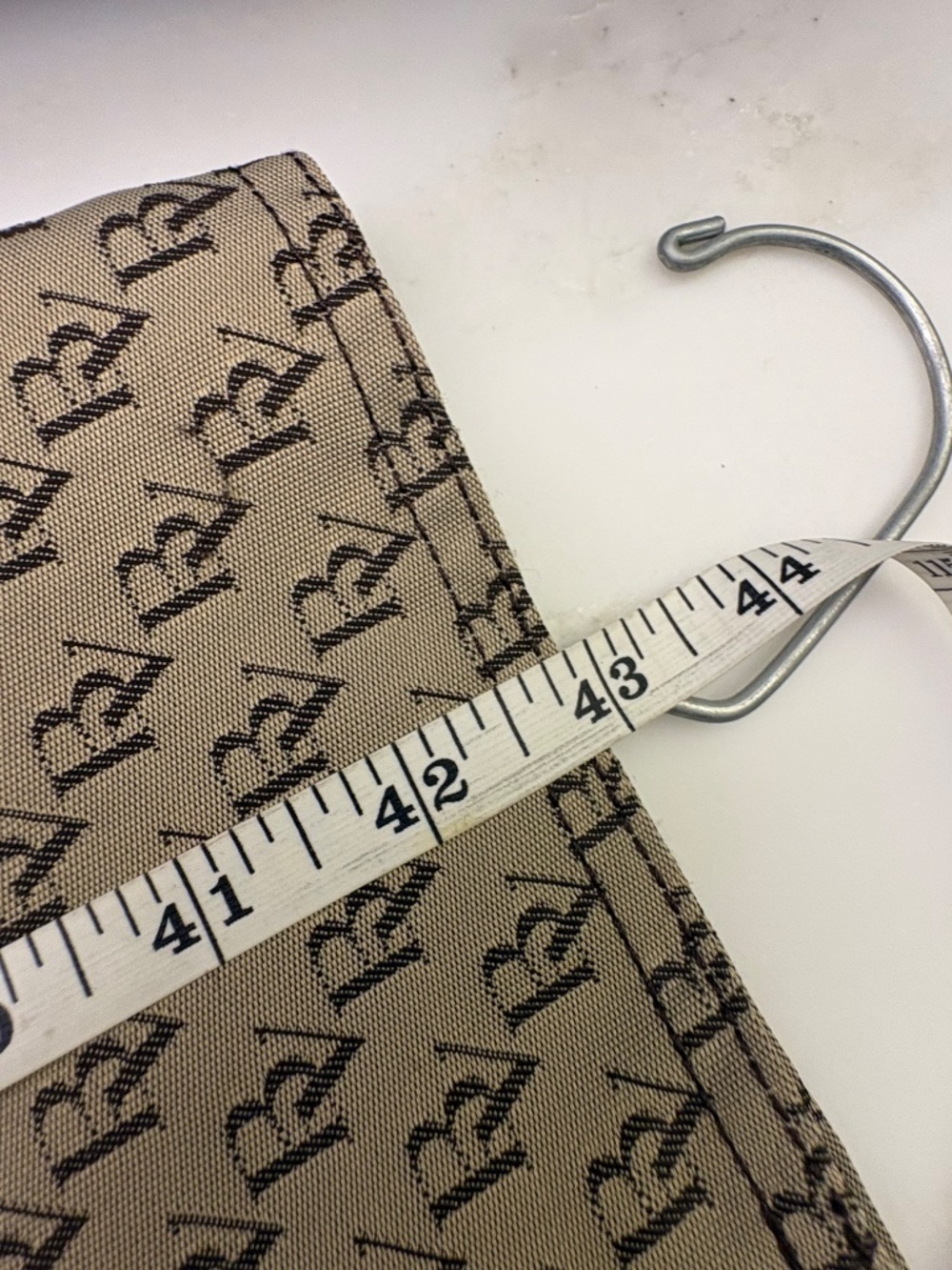Bottega Veneta tan, brown logo straight leg pants. - Picture 14 of 14